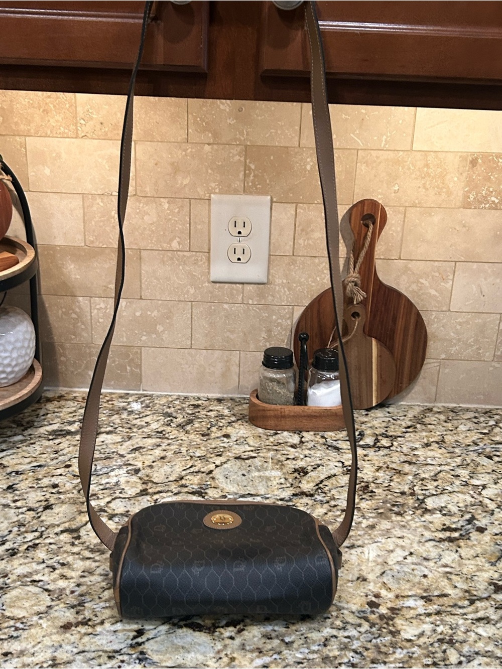 Christian Dior Honeycomb Canvas Shoulder Brown bag - Picture 2 of 8